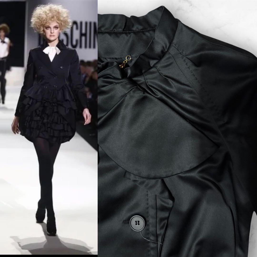 コ*ト様 イタリア製 モスキーノ moschino 新品スタンドカラーフリルダッ