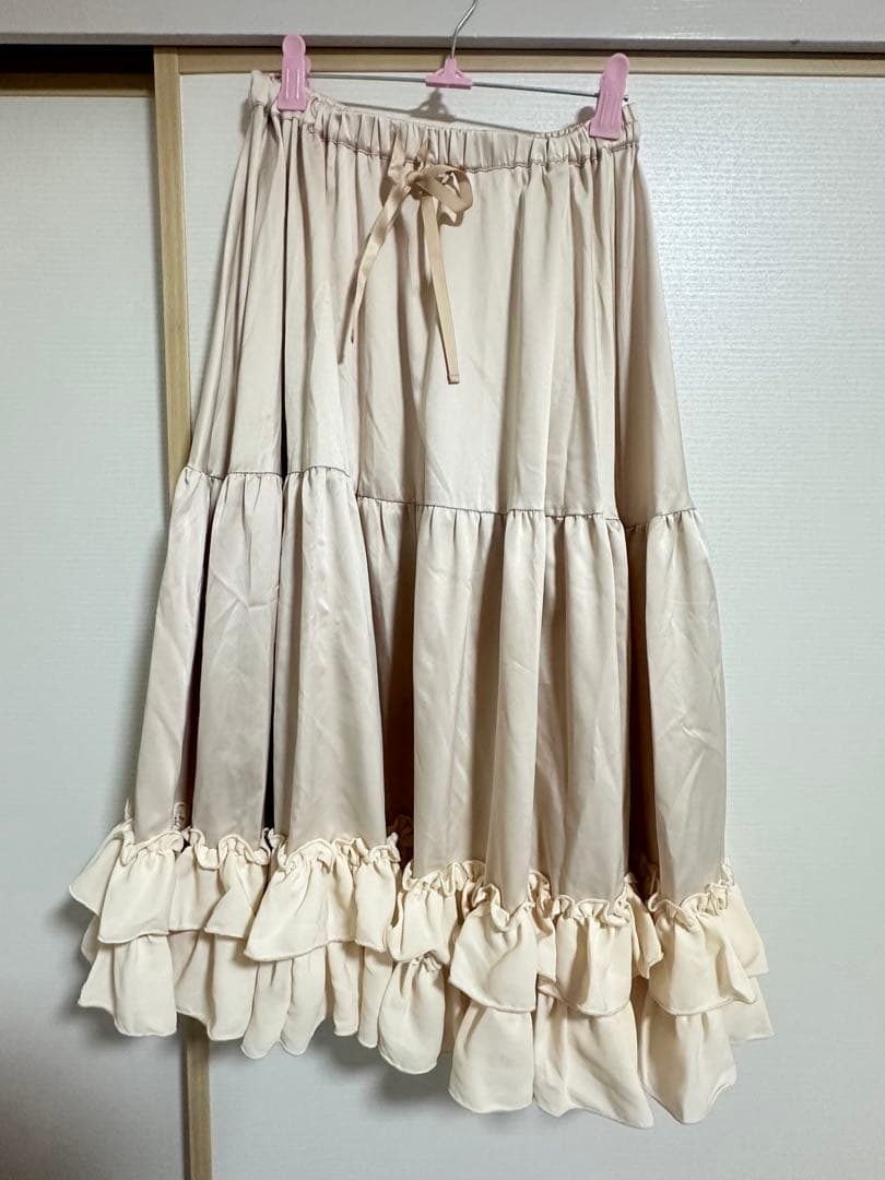 【axesfemme kawaii】ミディフリルペチスカート 3色セット