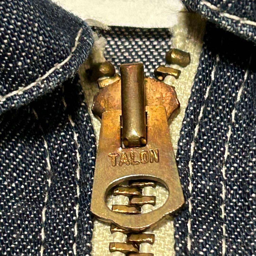 【POST O' ALLS】USA製 デニム プルオーバーシャツ タロンジップ