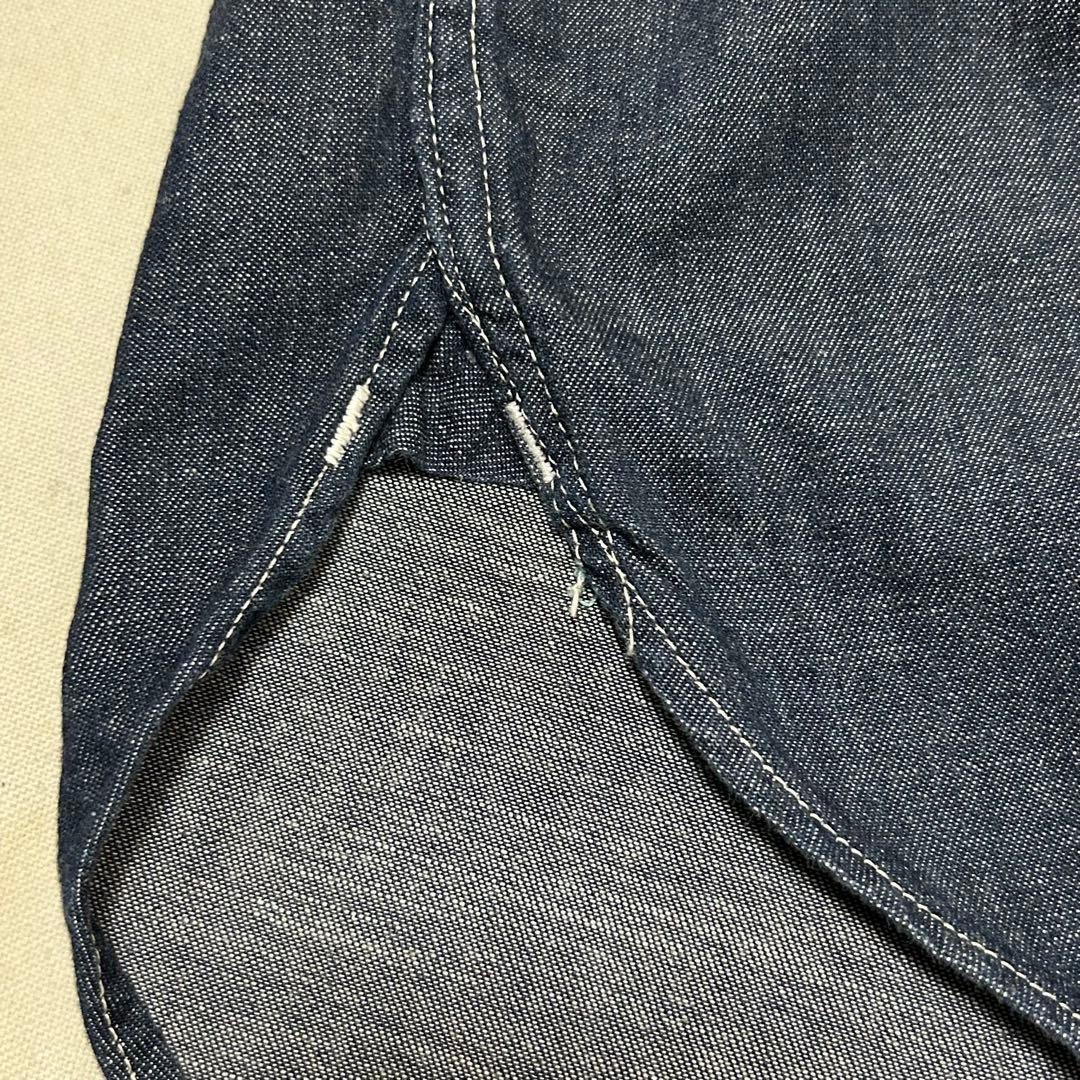 【POST O' ALLS】USA製 デニム プルオーバーシャツ タロンジップ