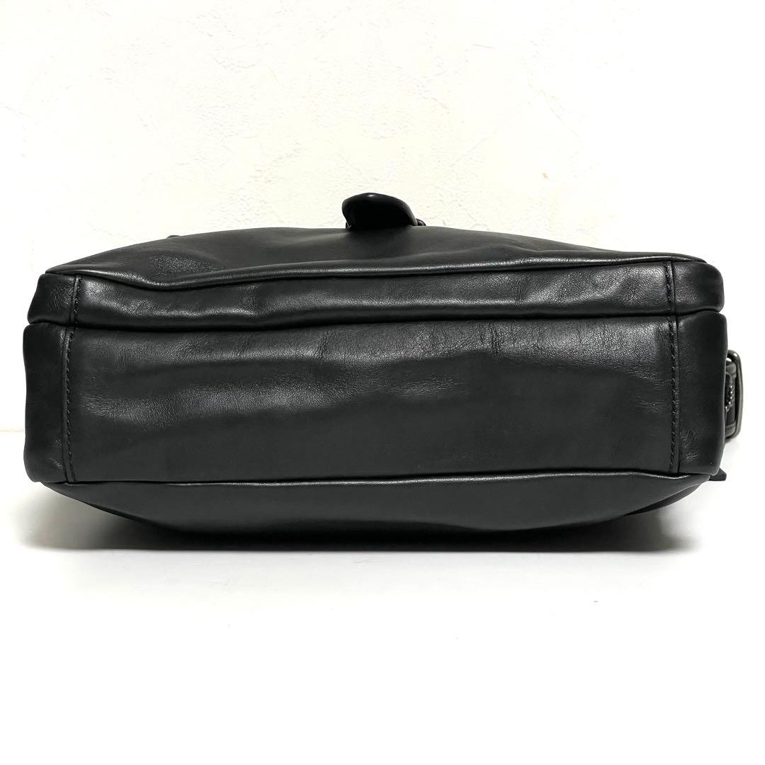 ✨極美品✨COACH コーチ メッセンジャーバッグ レザー ブラック 斜め掛け