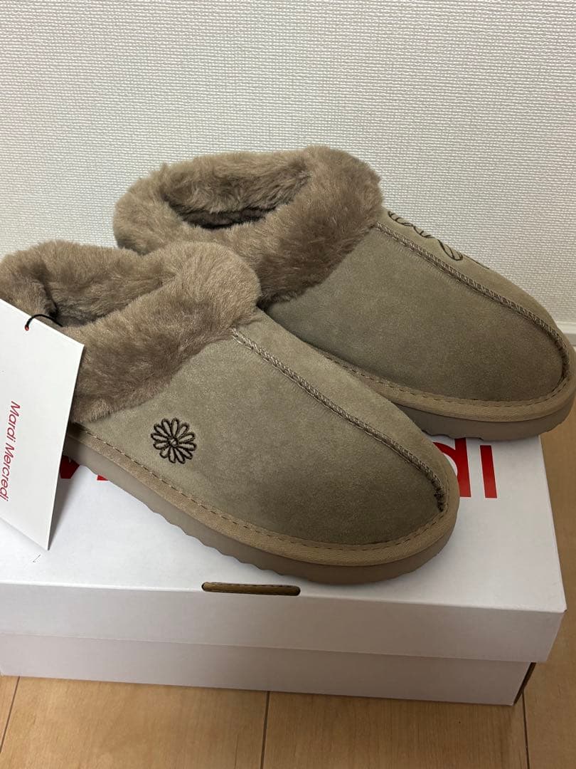 Mardi Mercredi L 25 新品未使用　ムートンブーツシューズ