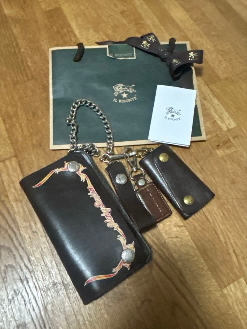 【80'S】　ハーレーダビッドソン　ミドルトラッカーウォレット　イルビゾンテ　付