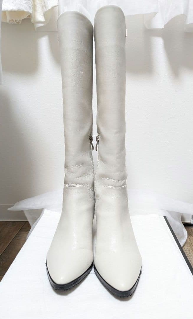 CELFORD アイボリー ロングブーツ 37