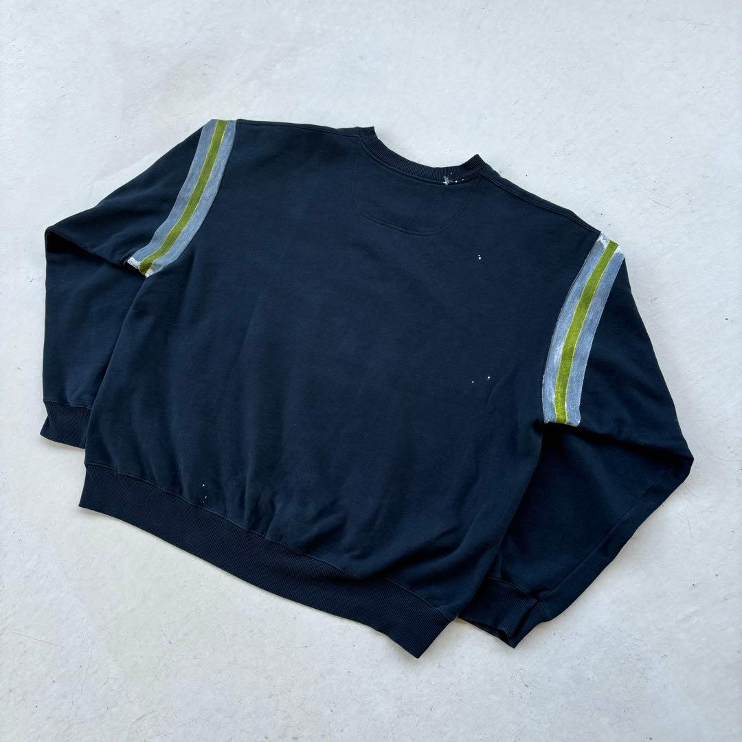 チャンピオン ペイント加工 スウェット ナンバリング 黒 ブラック 常田大希