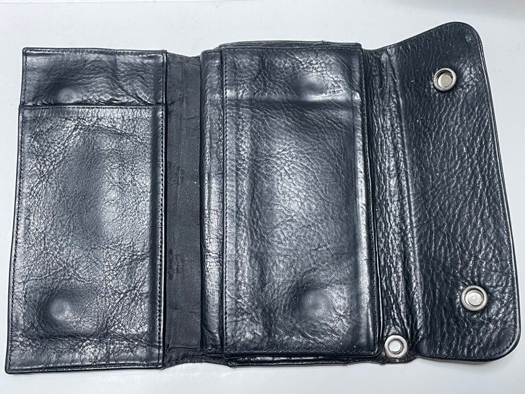 こめCHROME HEARTS クロムハーツウェーブウォレットクロスボタン