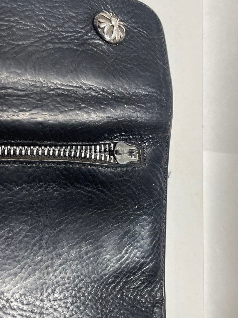 こめCHROME HEARTS クロムハーツウェーブウォレットクロスボタン