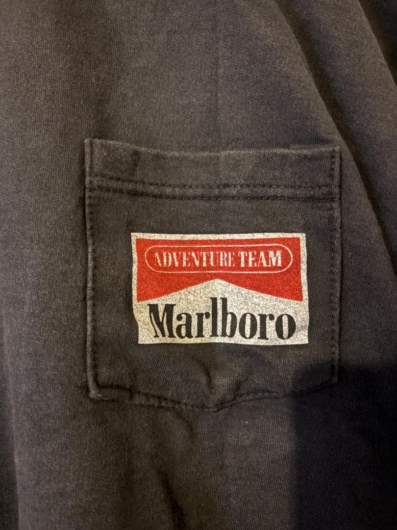 MARLBORO マルボロ ロンT スウェット Tシャツ ブラック 黒 XL