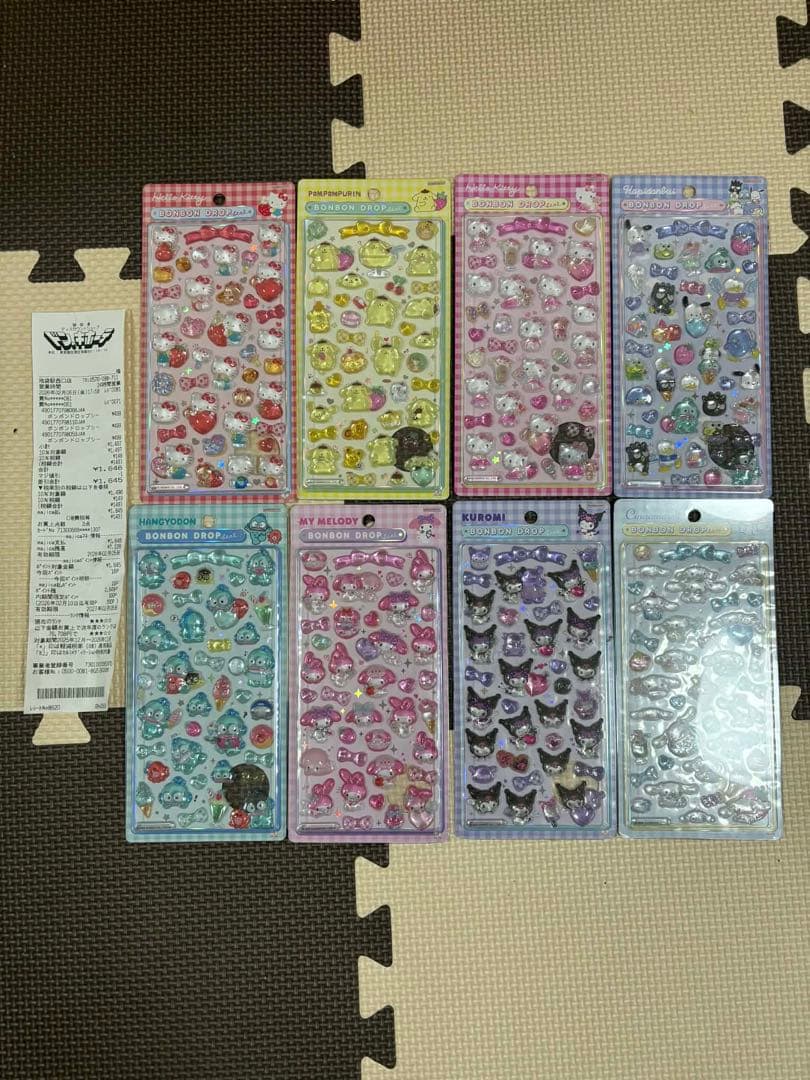 【国内正規品】 ボンボンドロップシール サンリオ 第2弾 8枚コンプセット