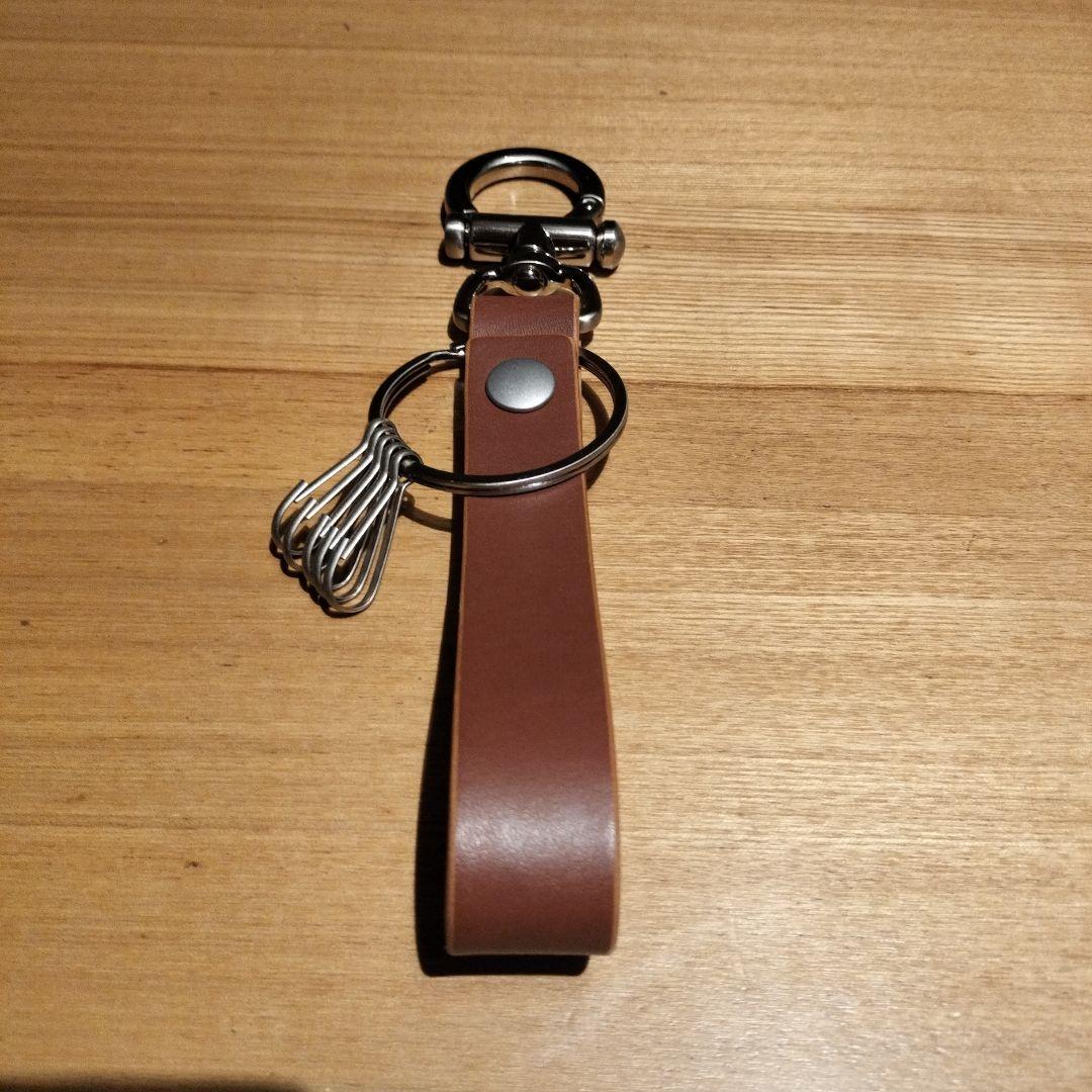Hender Scheme 牛革 キーリング ブラウン 梱包材、説明書付き