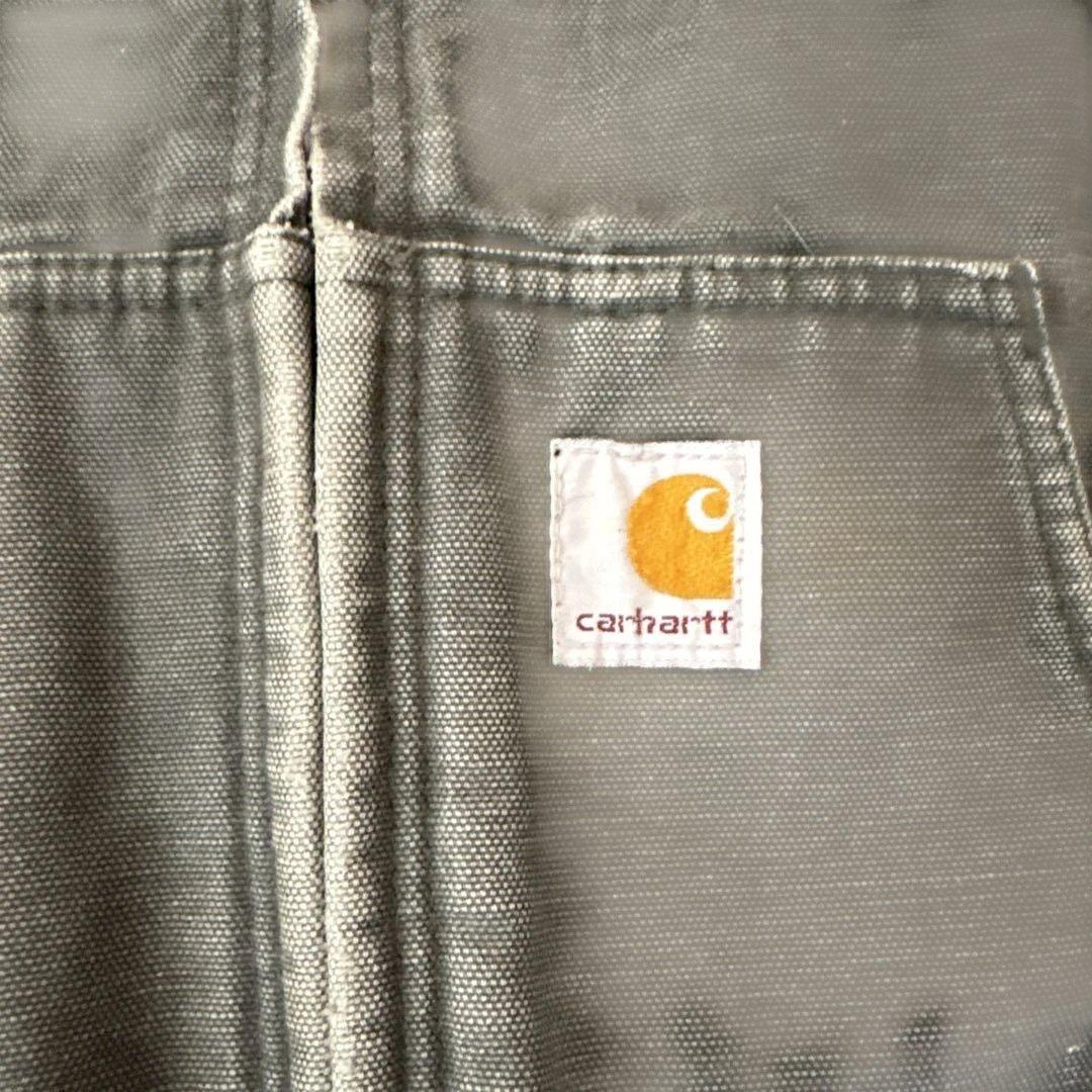 Carhartt アクティブジャケット　グリーン　フェード　ダメージ　古着