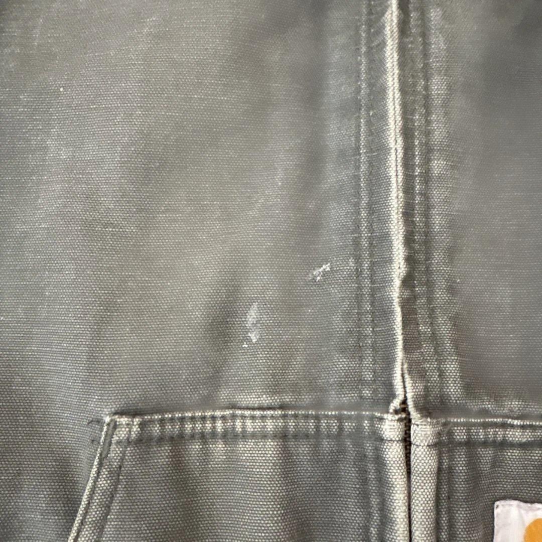 Carhartt アクティブジャケット　グリーン　フェード　ダメージ　古着