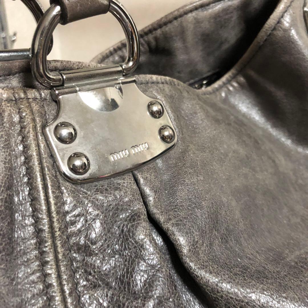 バッグ 00s MIU MIU leather hand bag archive