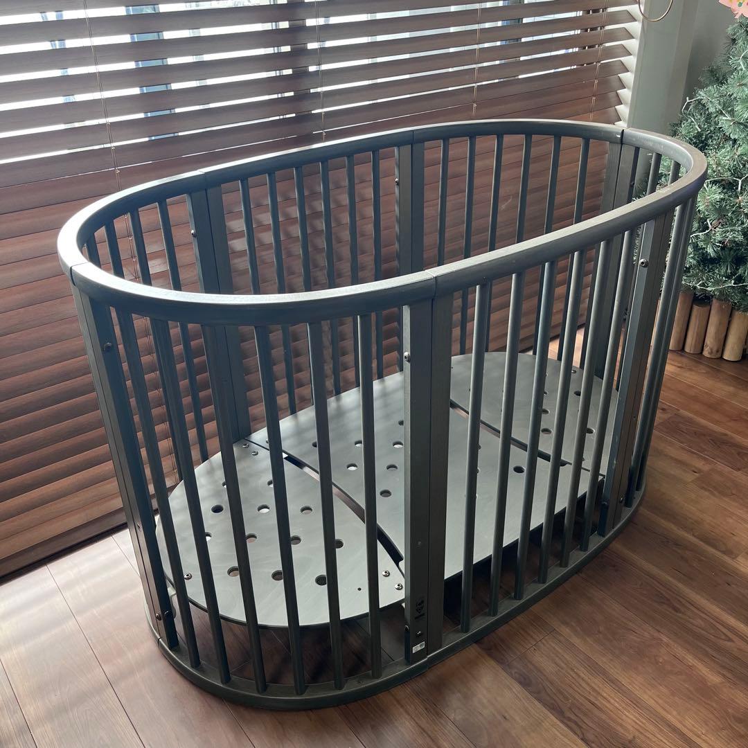 【売り切り】STOKKE スリーピー ヘイジーグレー　ベビーベッド　ねじ