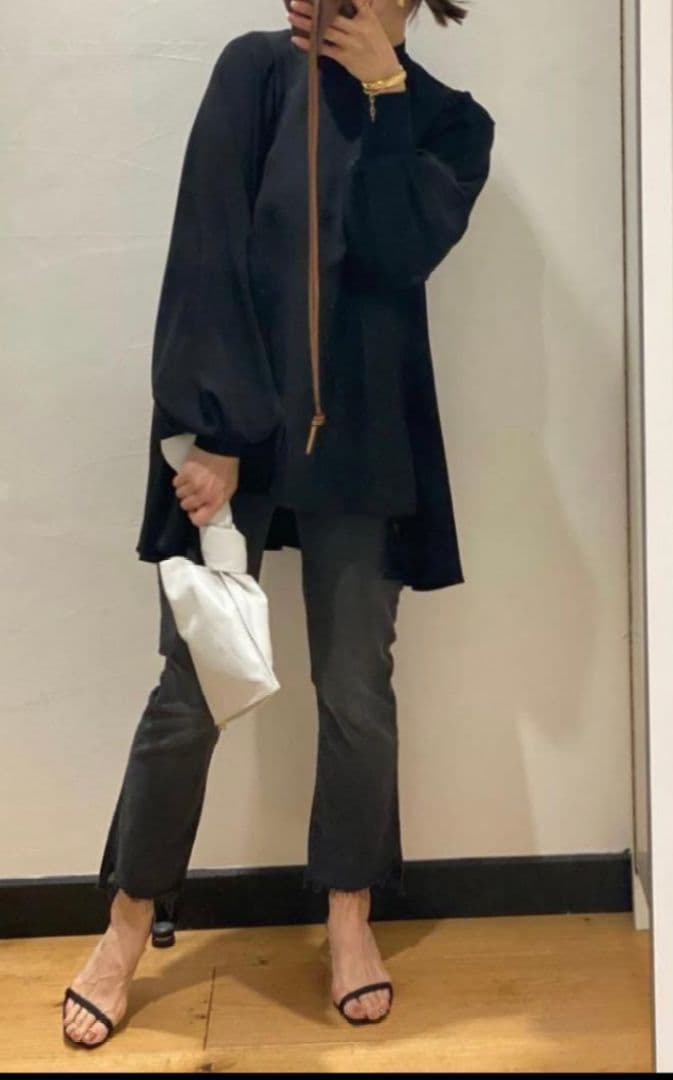 ENFOLD/エンフォルド　DOUBLECLOTH リブブラウス　ドゥーズィエム