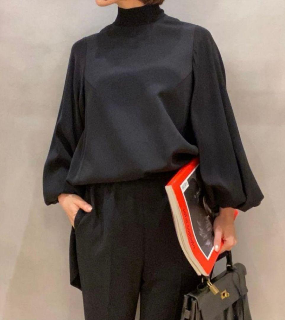 ENFOLD/エンフォルド　DOUBLECLOTH リブブラウス　ドゥーズィエム