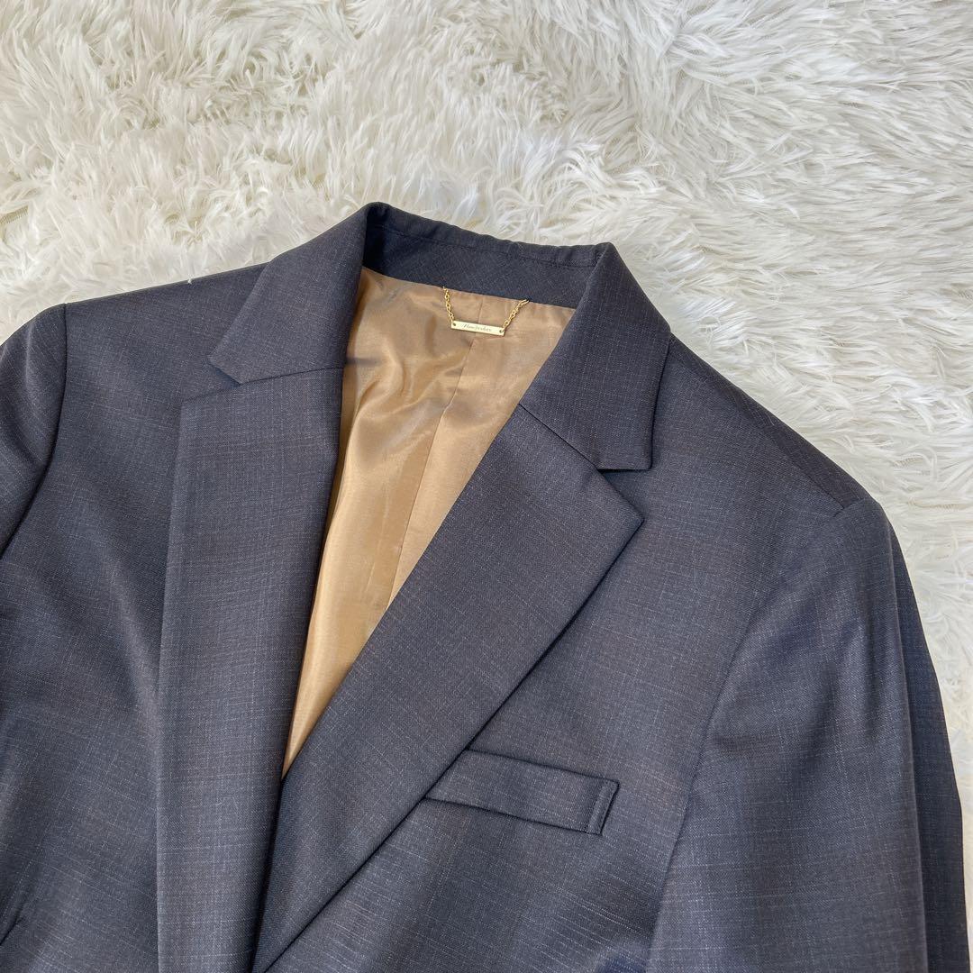 美品 ニューヨーカー チェルッティ 高級 スーツ 3点セット チェック 17