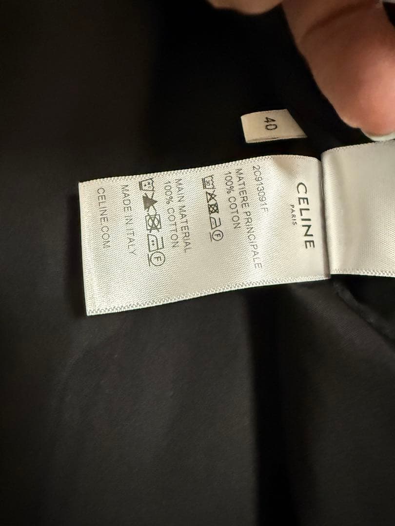 CELINE セリーヌ インバーテッドカラー ルーズシャツ