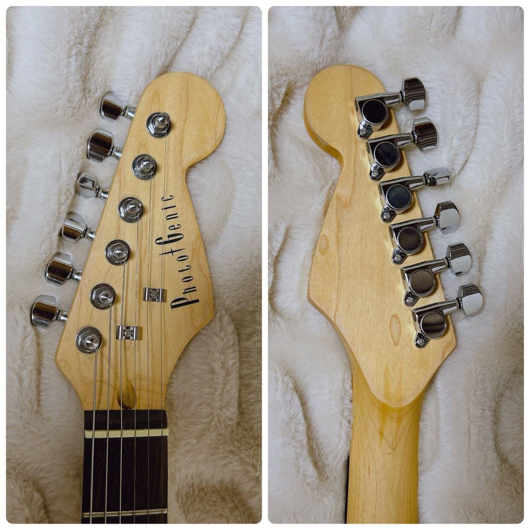 Photogenic ストラトタイプ エレキギター ケース アーム ピックなど付