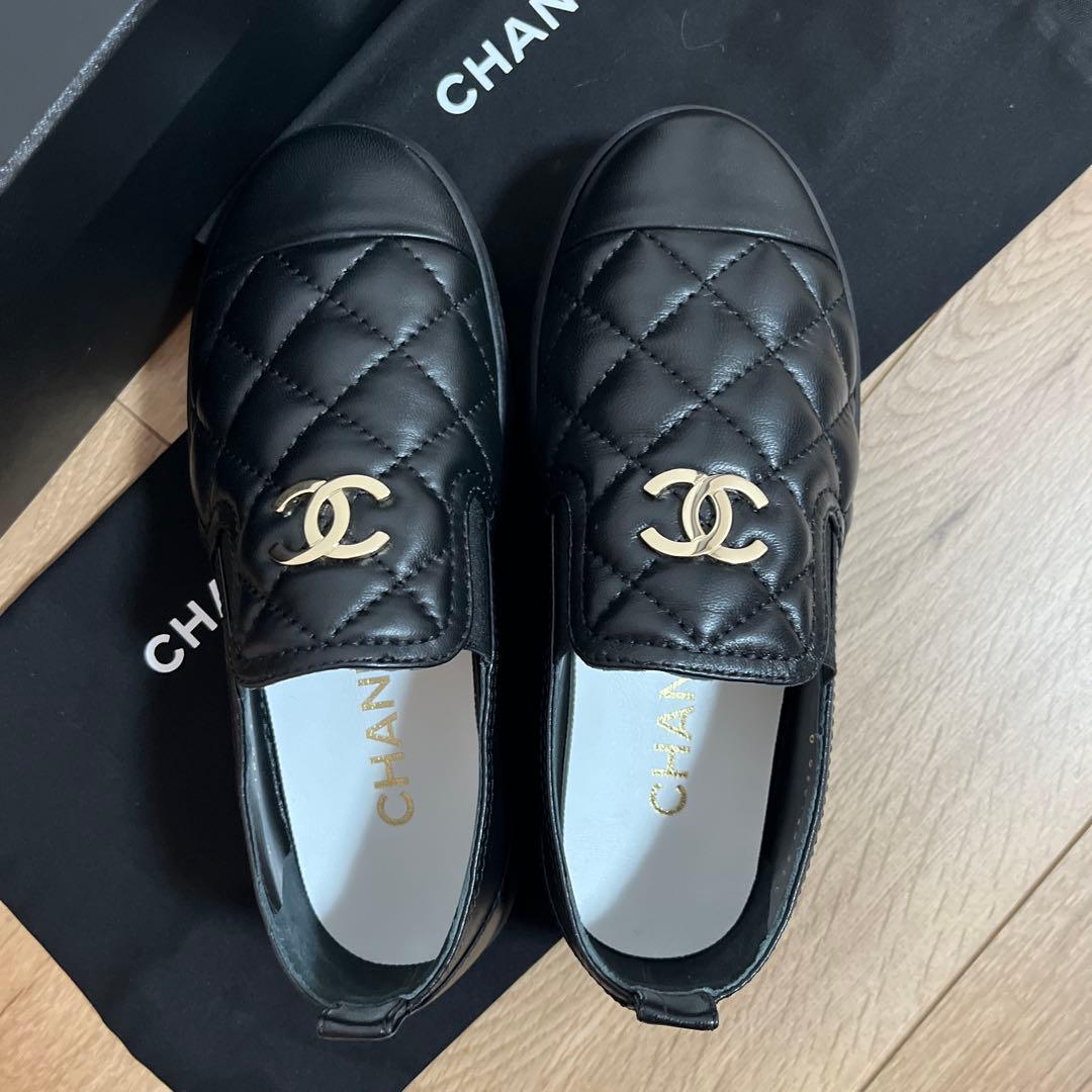 CHANEL ブラック ローファー 37