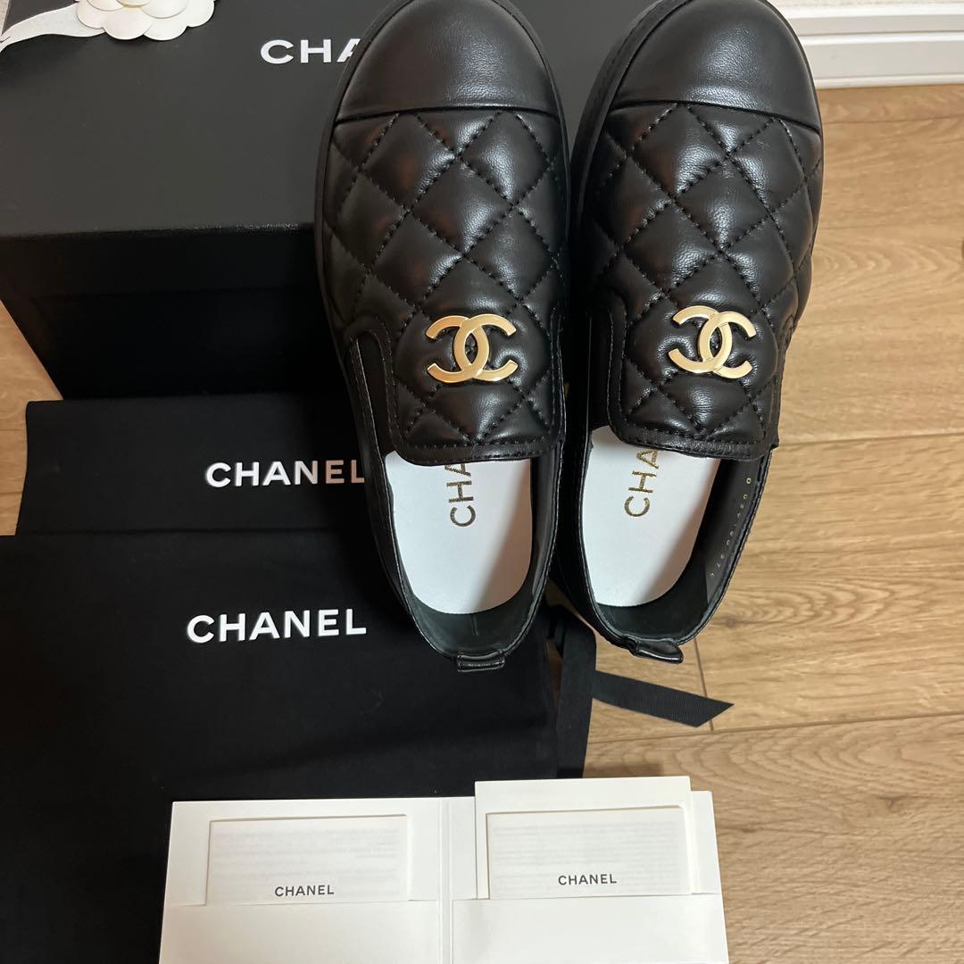 CHANEL ブラック ローファー 37