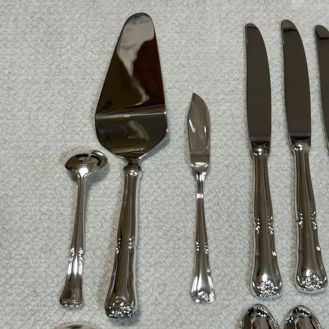新品未使用品　WAKO　銀座和光　銀仕上げ　カトラリーセット　11種類　41本