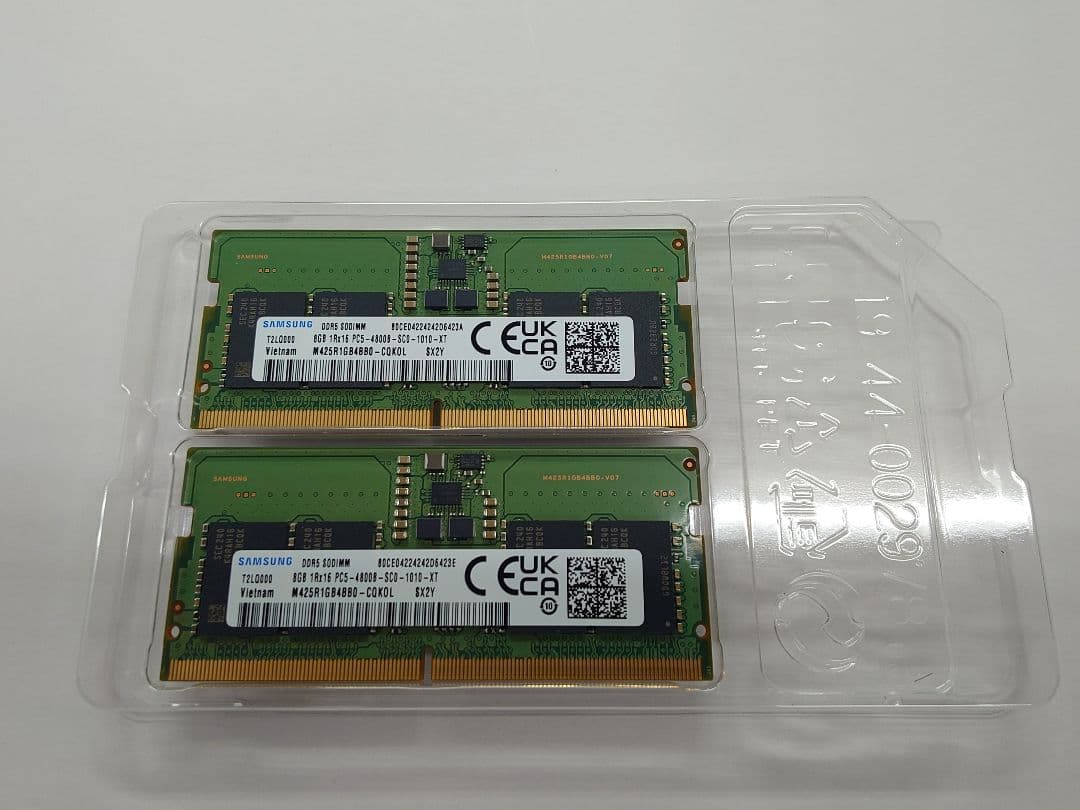 Samsung DDR5 ノート用メモリ DDR5-4800 8x2 16GB