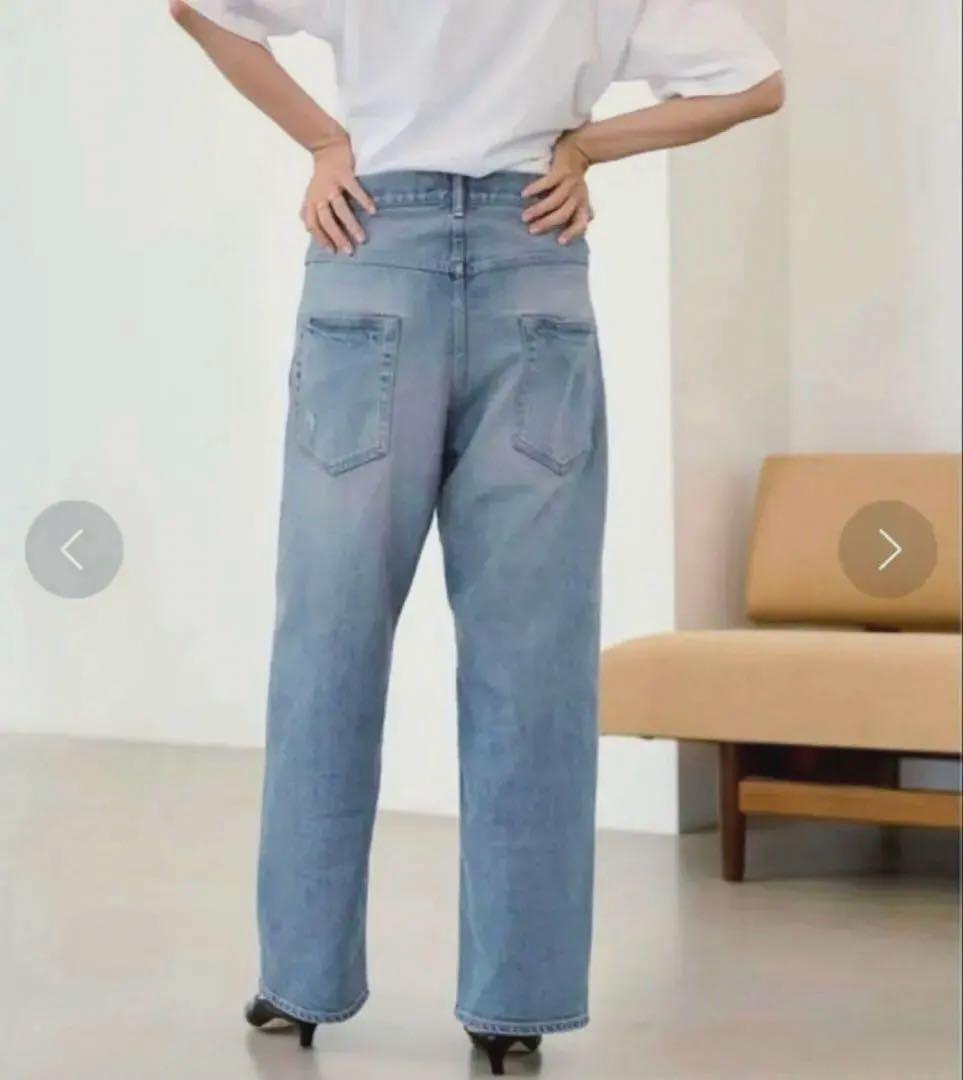 FRAMeWORK ヴィンテージ加工 デニム ワイド ストレートパンツ 40