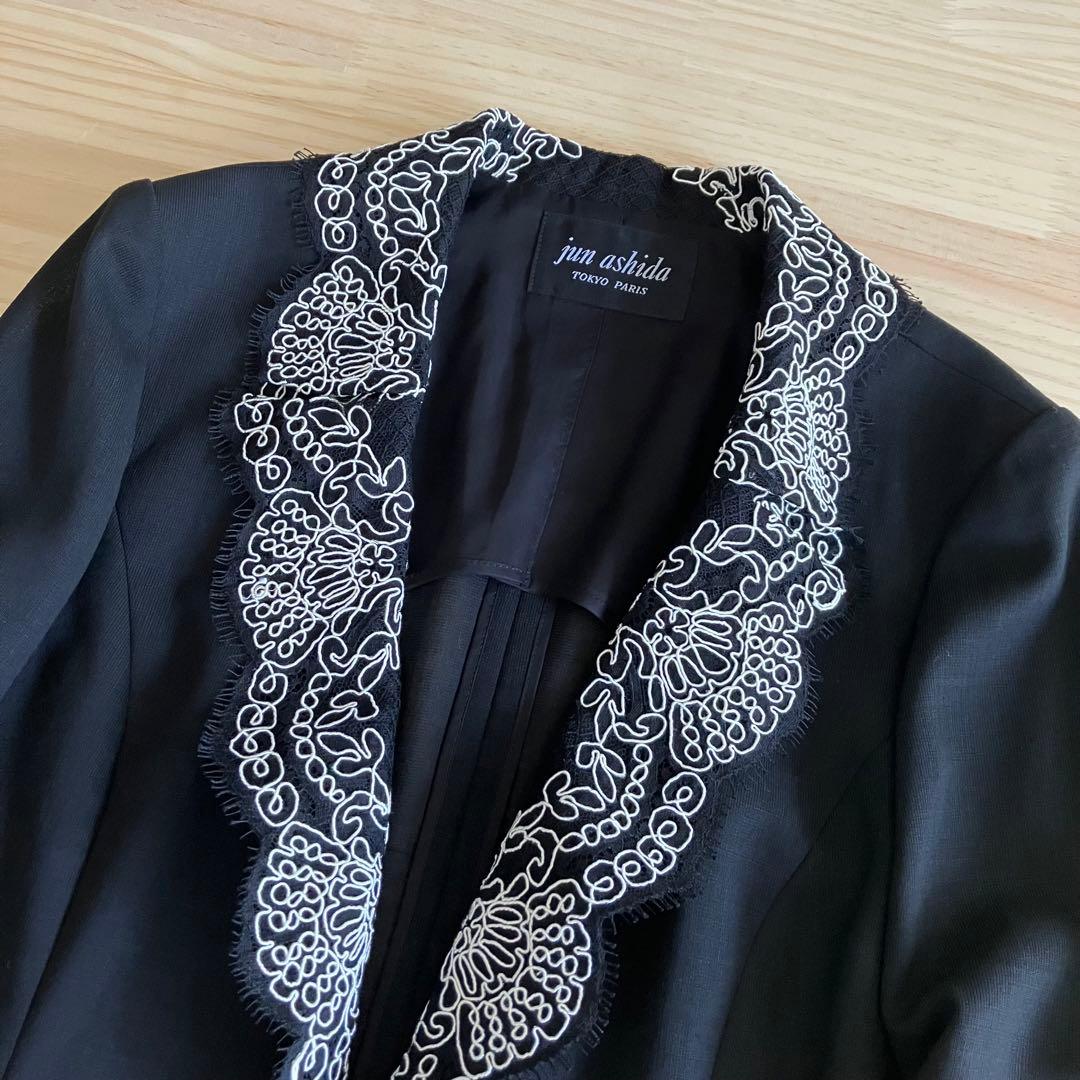 極美品 ジュン アシダ ワンピース ジャケット スーツ ブレード レース 15