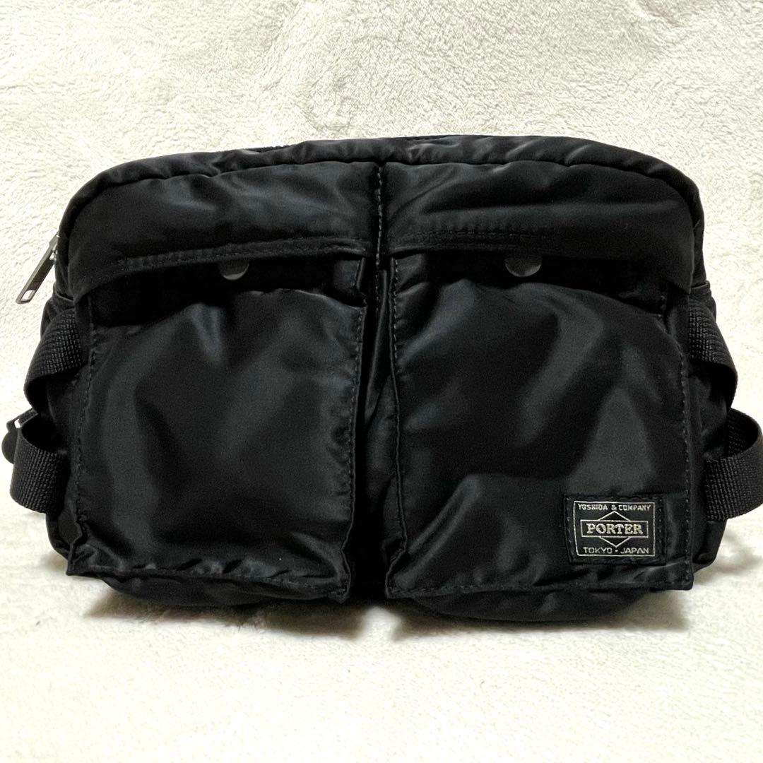 【極美品】PORTER タンカー ボディバッグ ウエストバッグ 黒