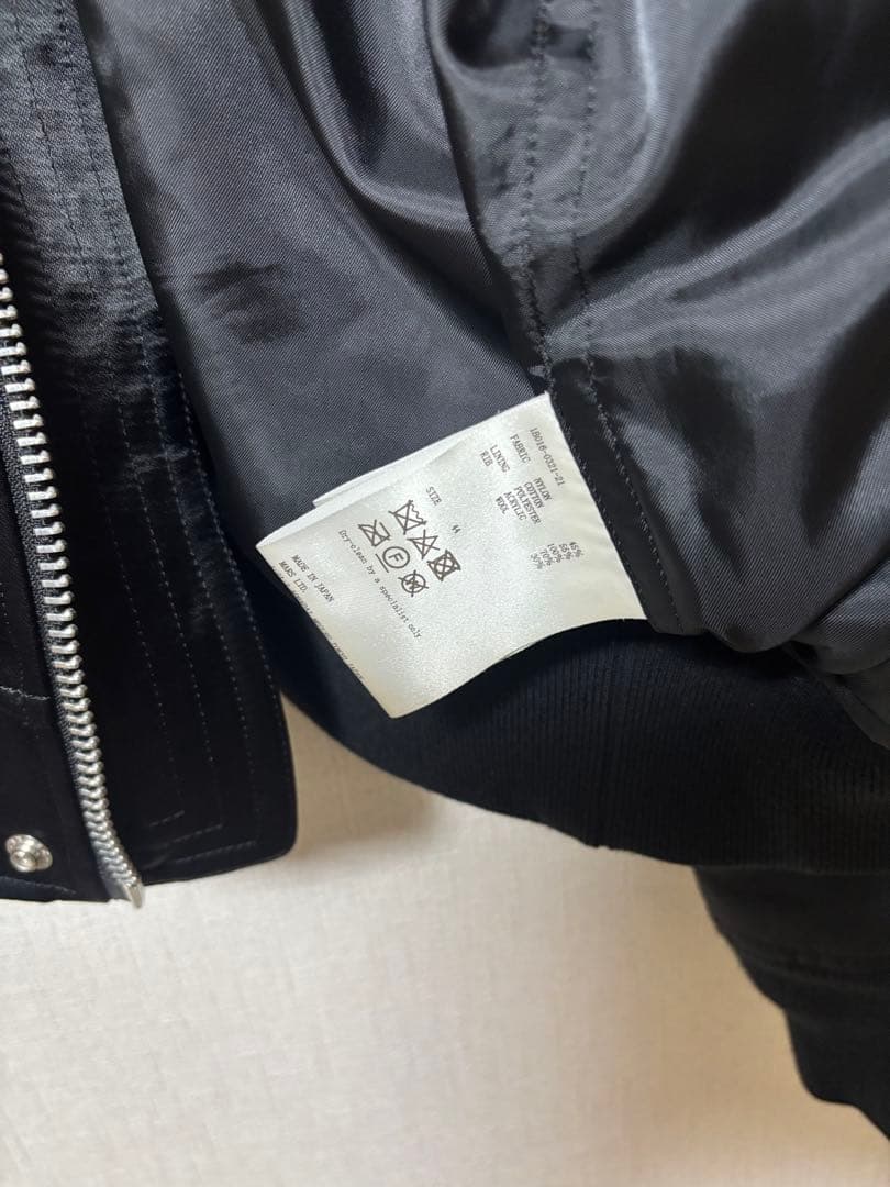 ジョンローレンスサリバン サテン MA1 ボンバージャケット