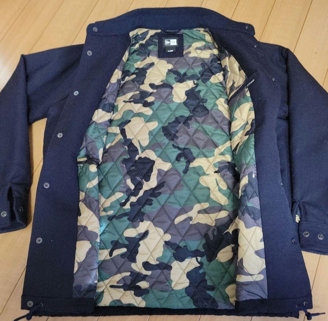 中古美品★New Era ネイビー Nロゴ ジャケット XLサイズ