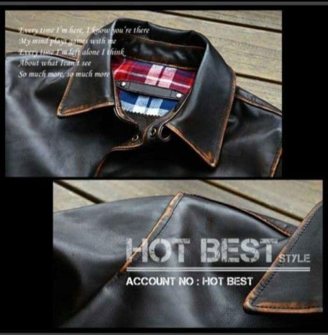 売れなくてもこれ以上値下不可！ L【新作新品】最高級 茶心 貴重 馬革ジャケット