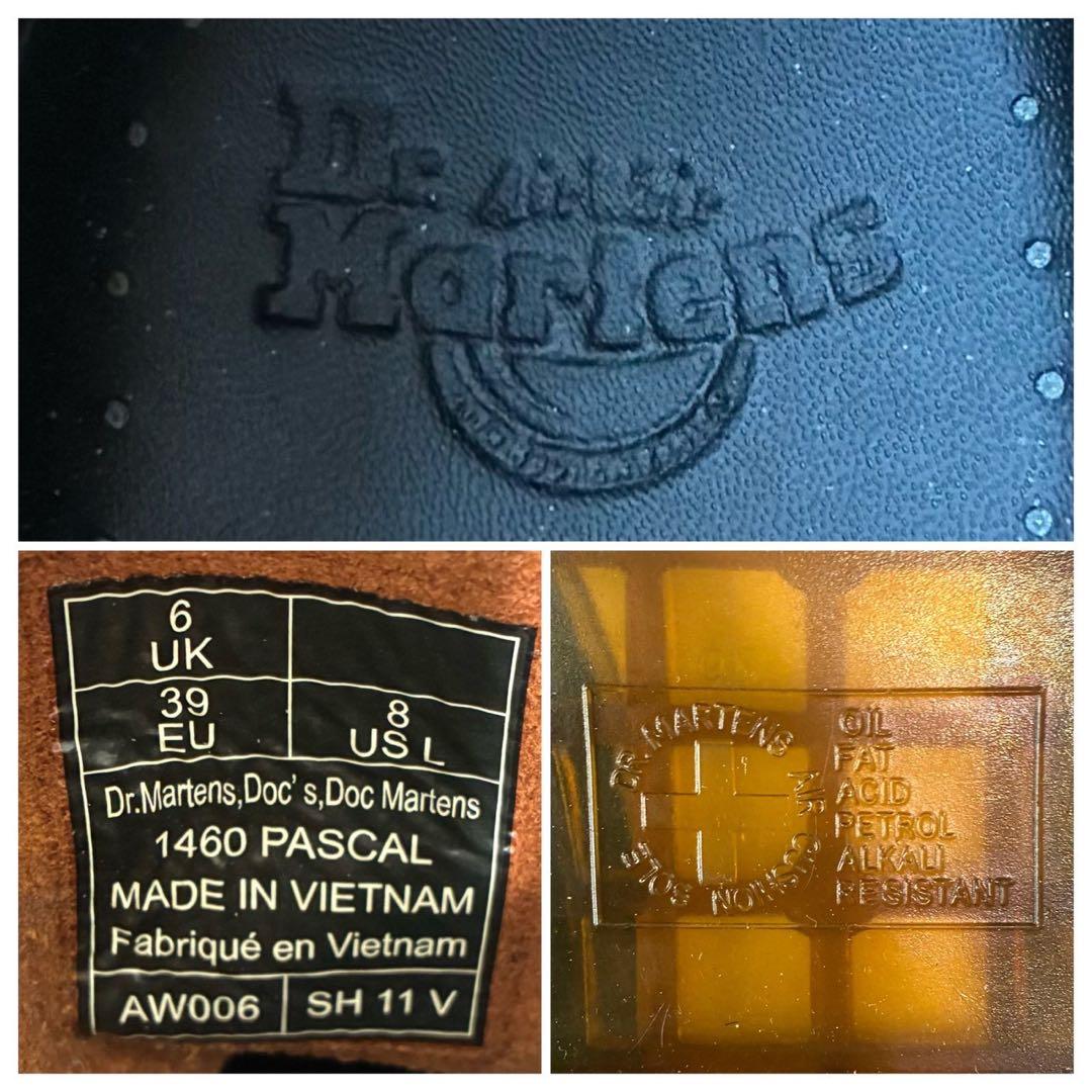【極美品】ドクターマーチン 8ホール 1460 PASCAL ブラック UK6
