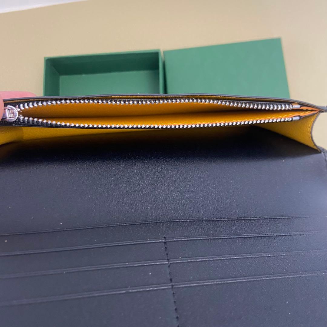 美品✨送料込み Goyard 長財布　ブラウンレザーカードポケット付きウォレット