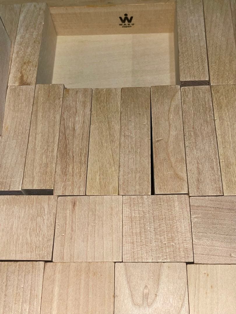 童具館 WAKU-BLOCK45 H0 ワクブロック+母学アカデミー積木 研磨済