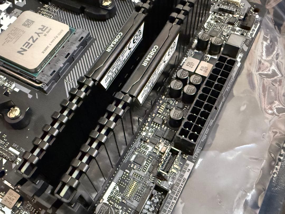 マザーボード Ryzen 5 3600X + ASRock B550 + DDR4 32GB