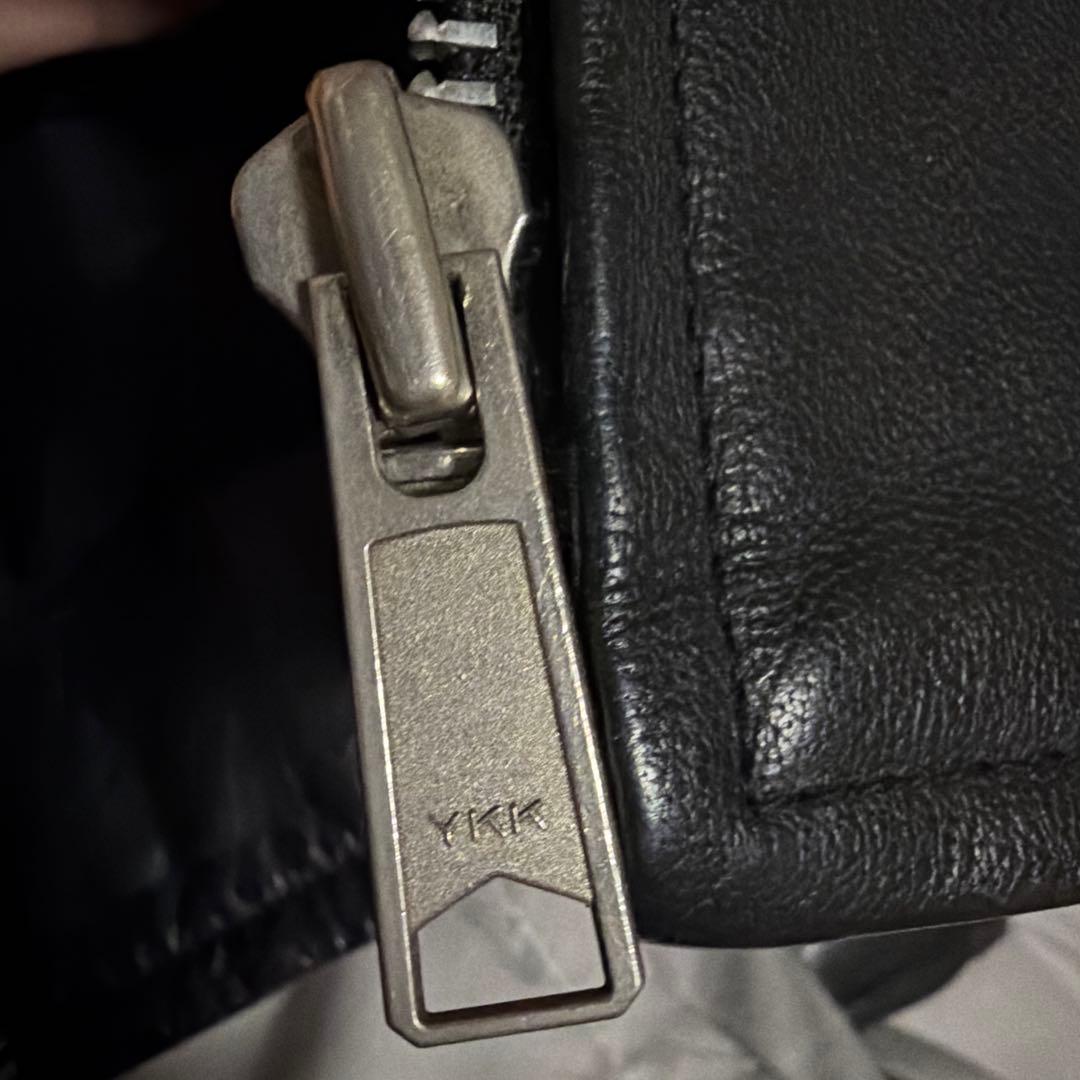 ブラック レザー ダブルライダースジャケット