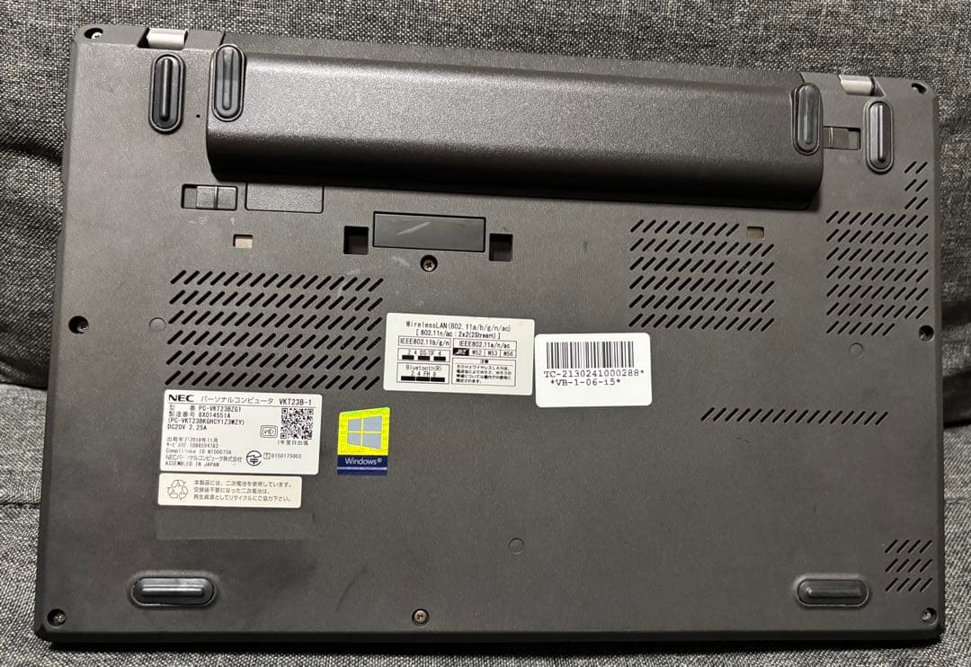 NECノートPC Windows11/8GB /SSD256GB電源ケーブル付属