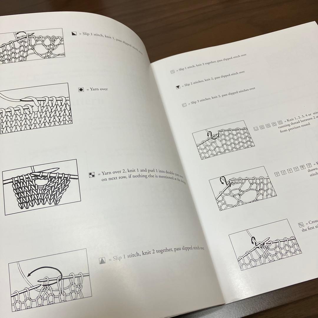 洋書　「Knitted Lace」クンストレース　編み物本　レース編み　編み物