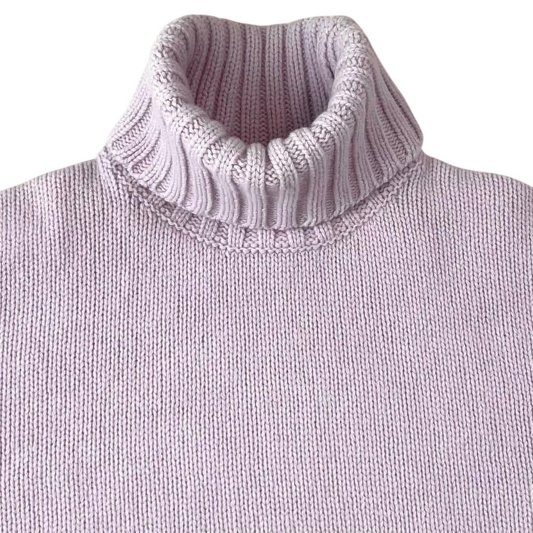 t*n様 美品 ギャルリーヴィー ファインウール タートルネック ライトパープル