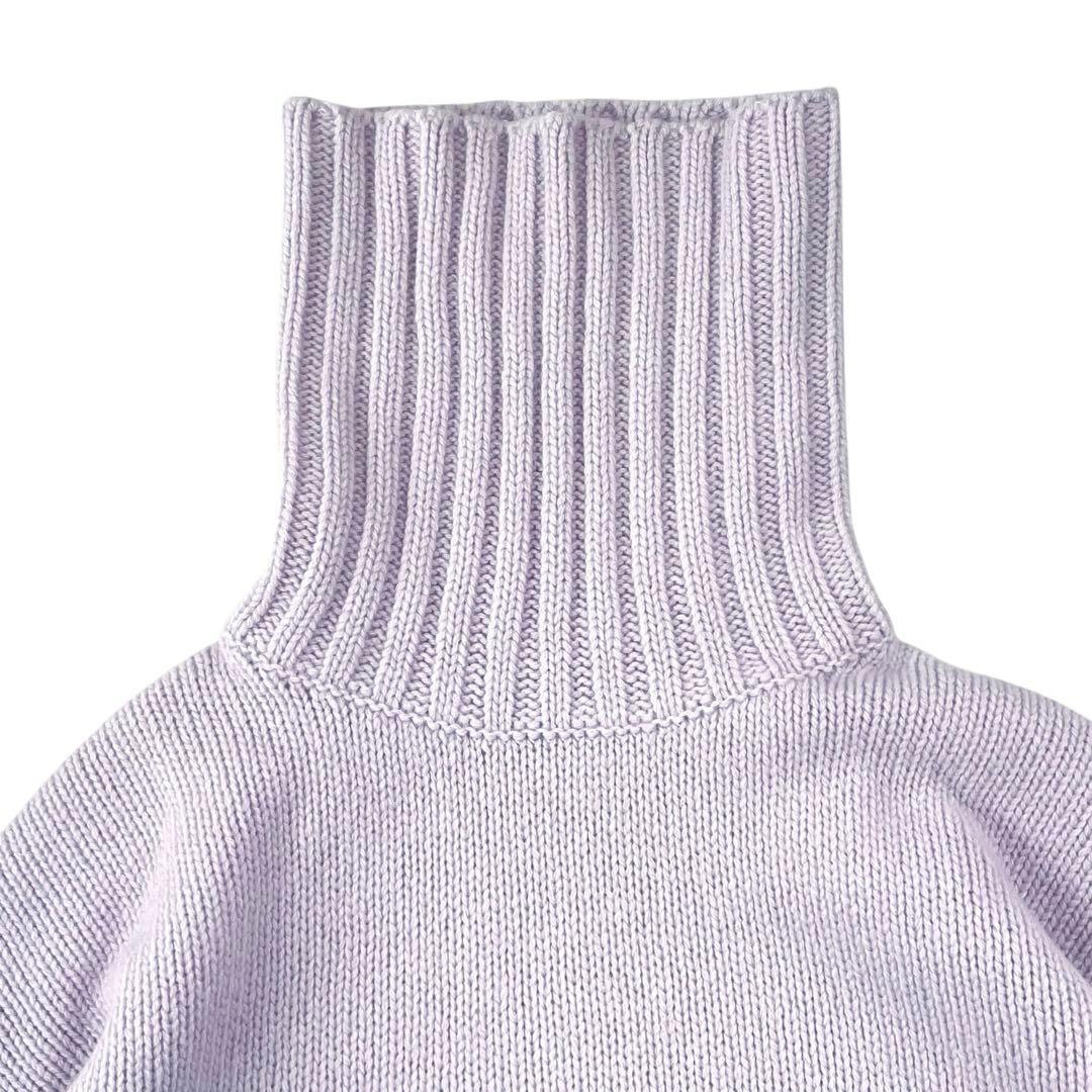 t*n様 美品 ギャルリーヴィー ファインウール タートルネック ライトパープル