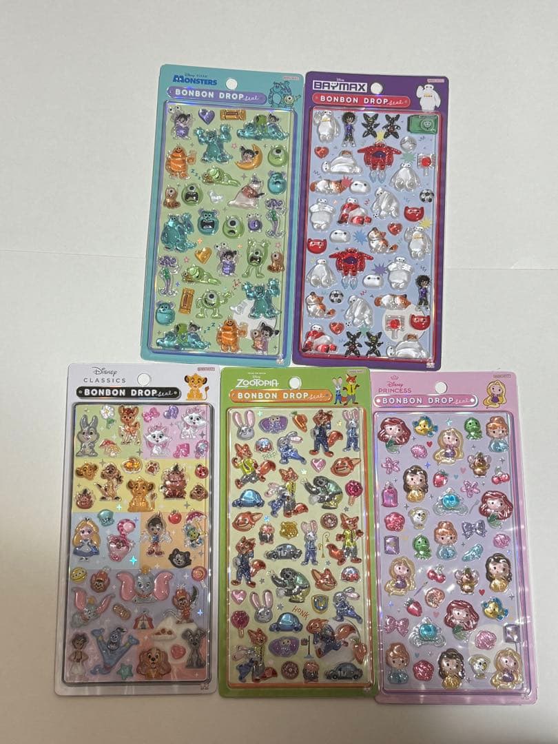 た*き様 Disney ボンボンドロップシール 5枚セット