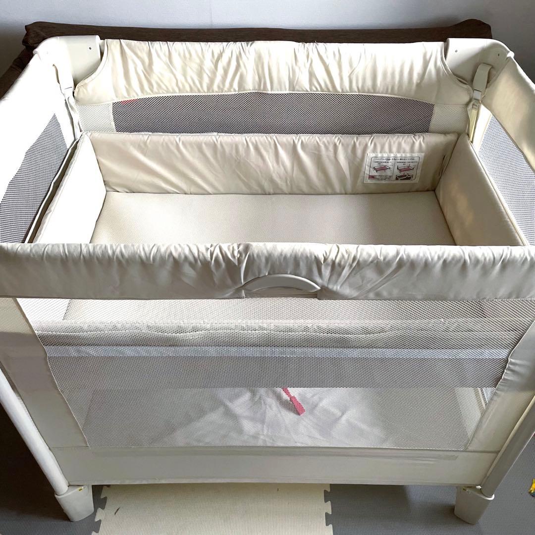 ◆時間限定セール◆Aprica ココネルエアー　ミルクWH ベビーベッド