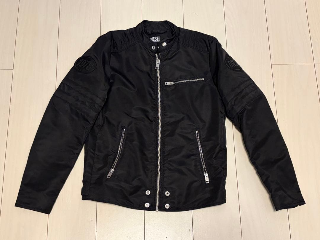 DIESEL ブラック ライダースジャケット