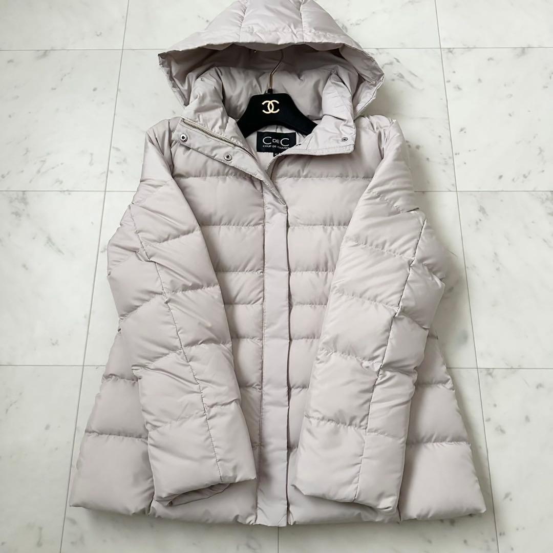 極美品❤️2024AW クードシャンス　ミドル丈ダウンコート　グレージュ　L