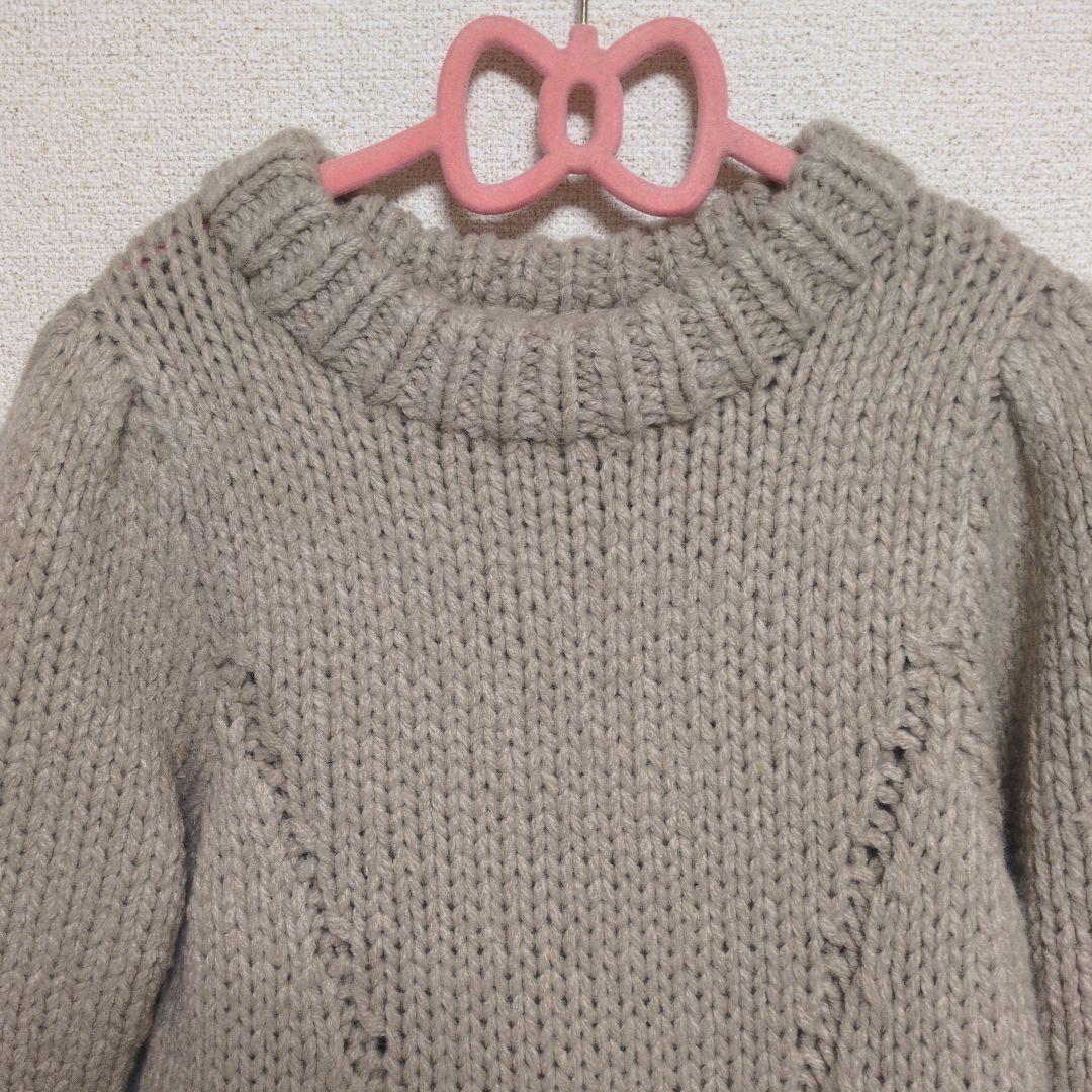 【Donoban】ハンドメイドパフニット　ベージュ