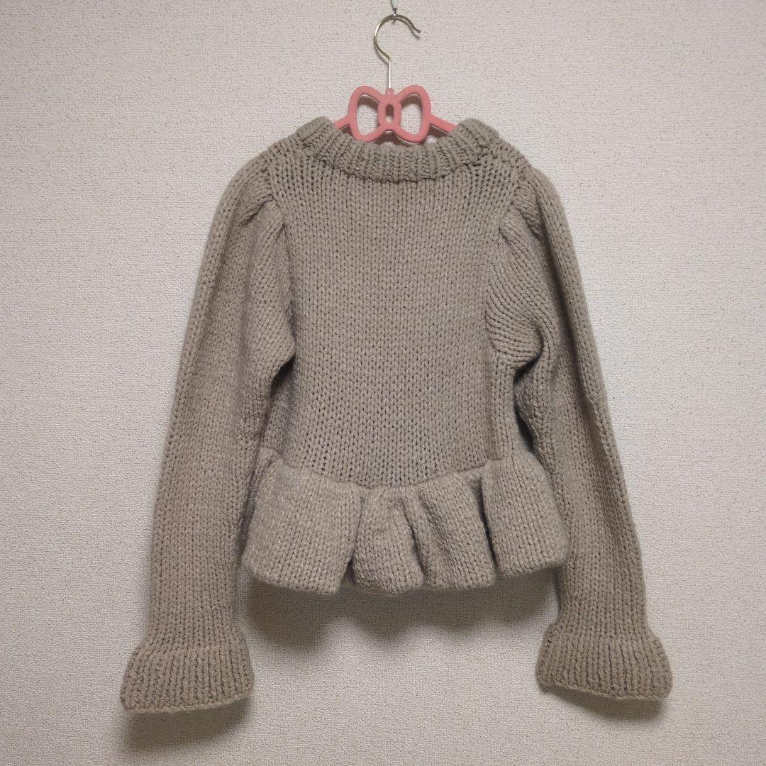 【Donoban】ハンドメイドパフニット　ベージュ