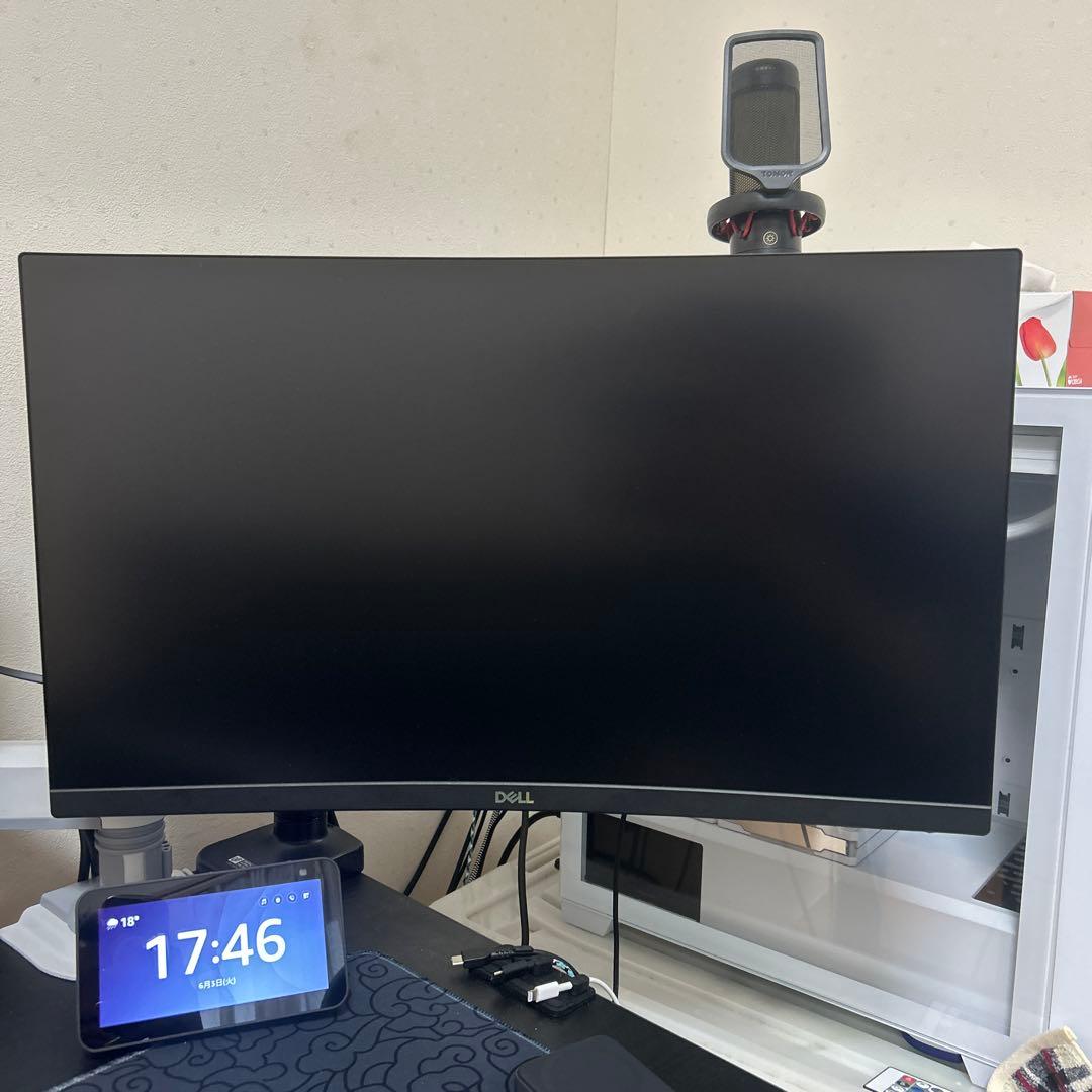 DELL ゲーミング曲面モニター 本体 リフレッシュレート165hz