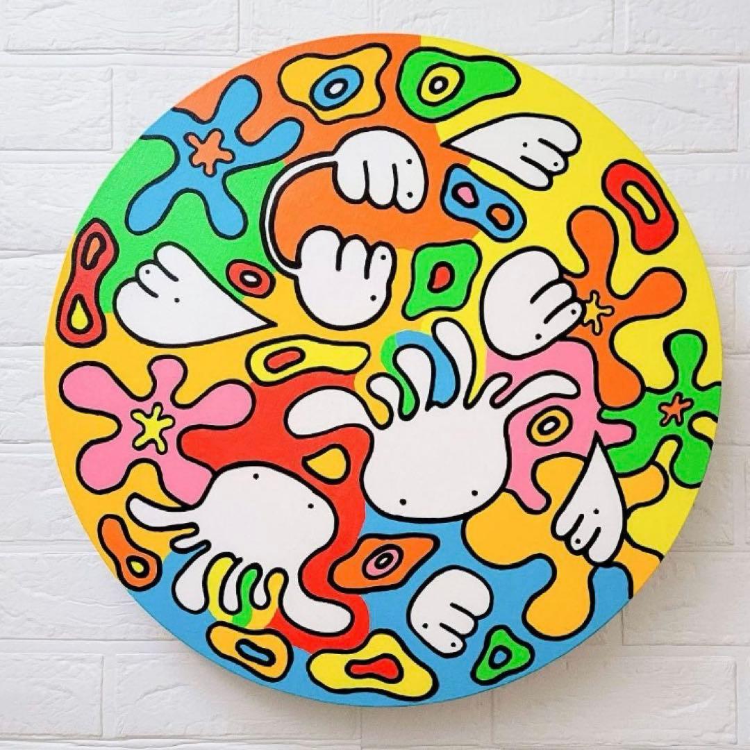 ★鈴木哲也★丸型(500×500mm)アクリル原画1点物★#0035